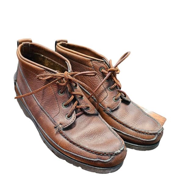 LL Bean Vintage Y2K Men\'s Leather Lace Up Boots 9.5 main image 7